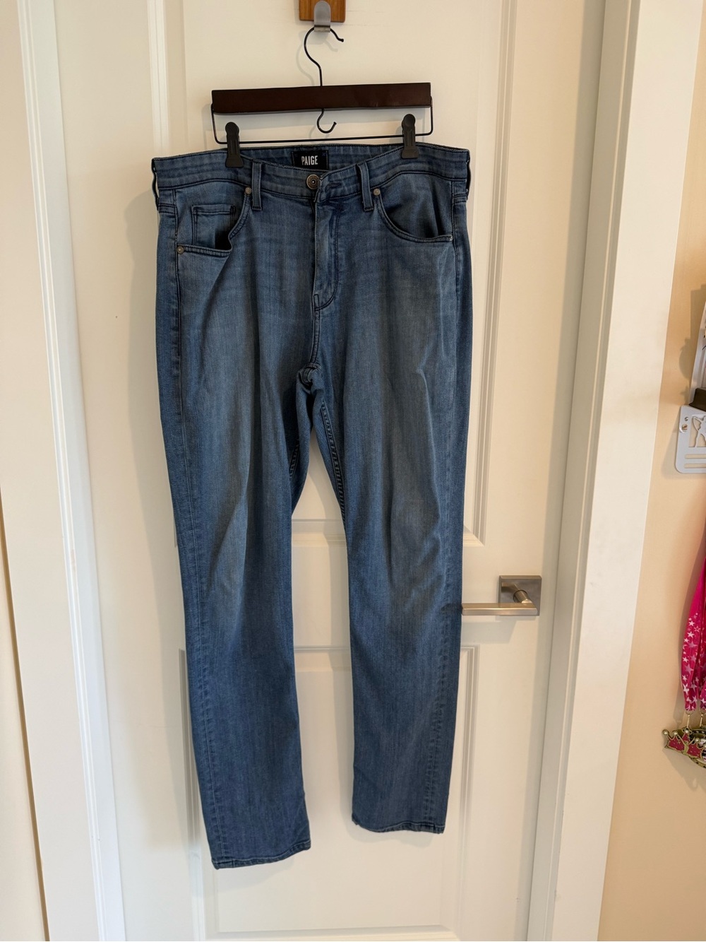 PAIGE Men's Stretchy Straight-Leg Jeans